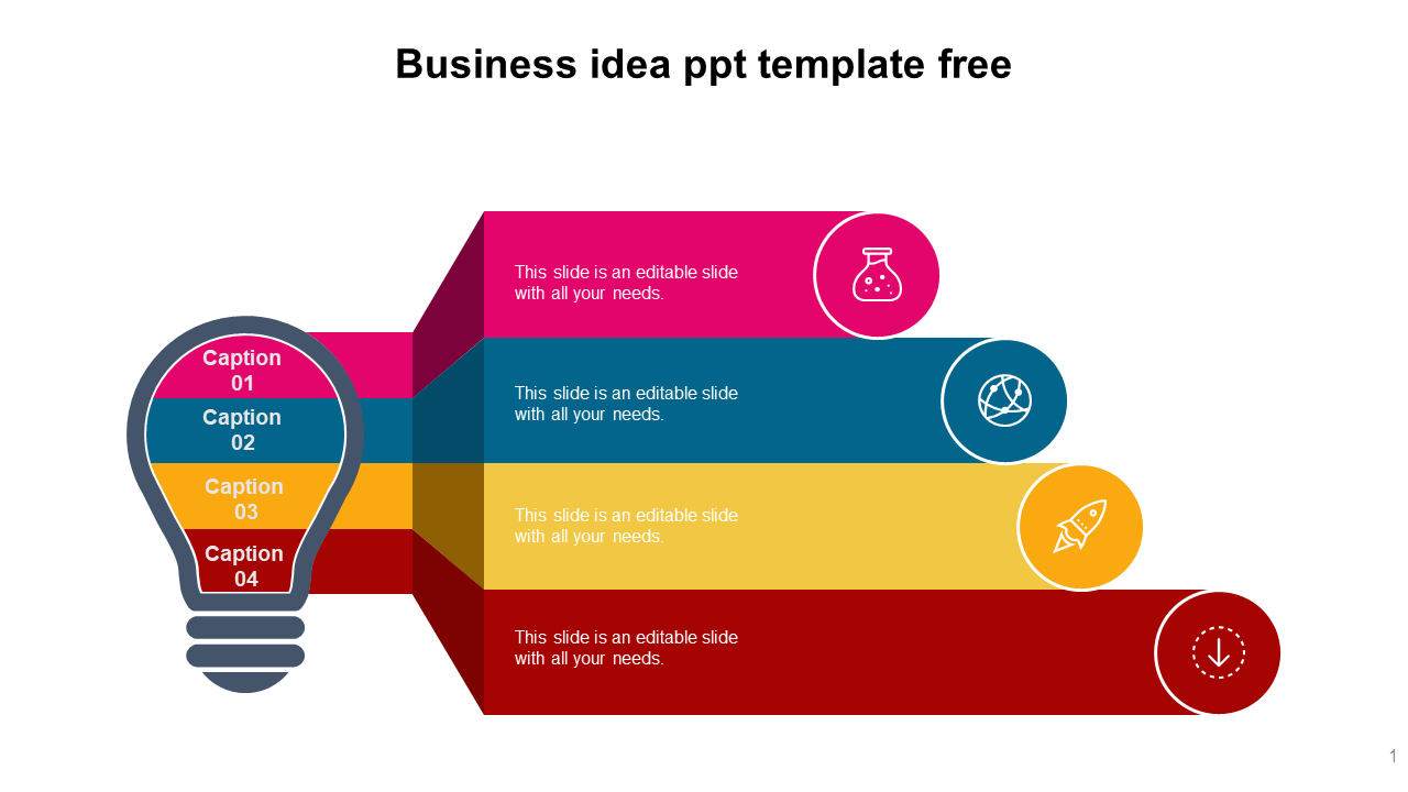 Editable Business Idea PPT Template FreeFour Node